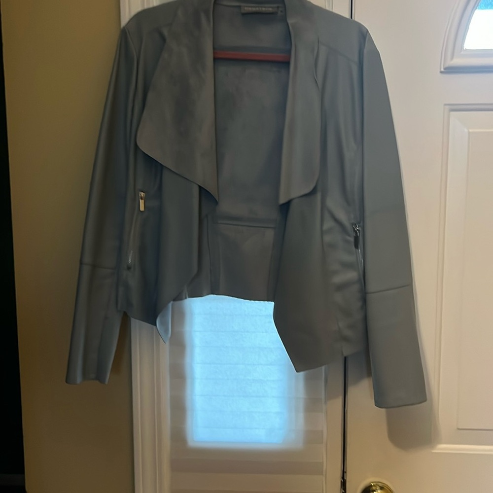Women's light blue waist length jacket Size M